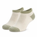 Chaussettes basses 43-46 en maille écru vert sauge aérées style sport