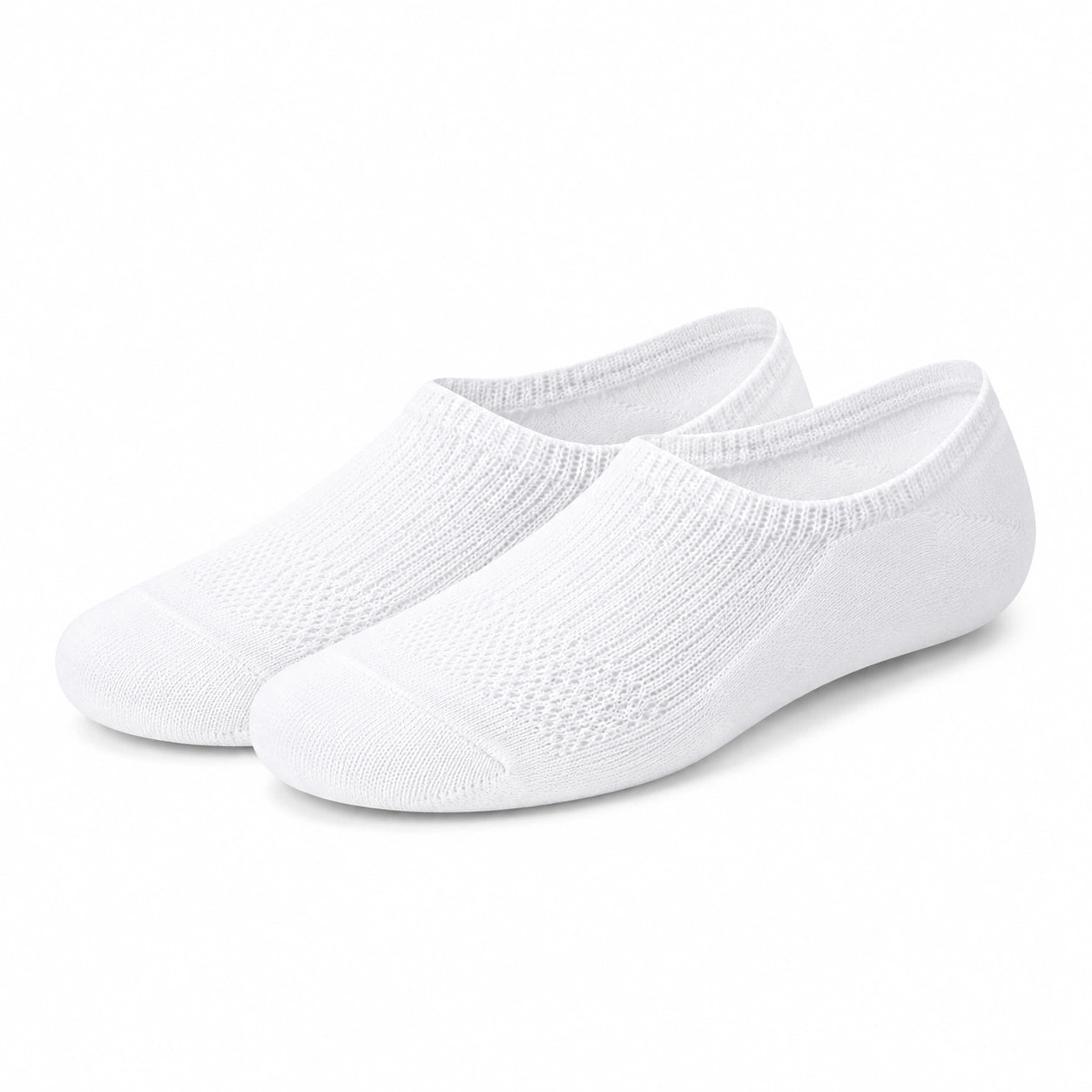 Chaussettes invisibles 35-38 en maille textile blanches - légères et respirantes