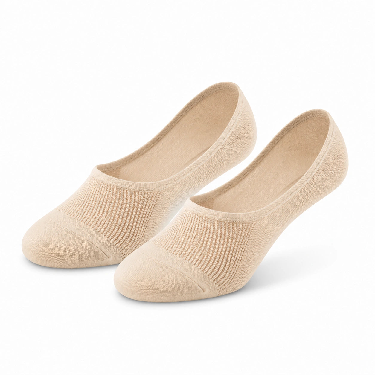 Chaussettes invisibles 39-42 en maille beige - style discret respirant