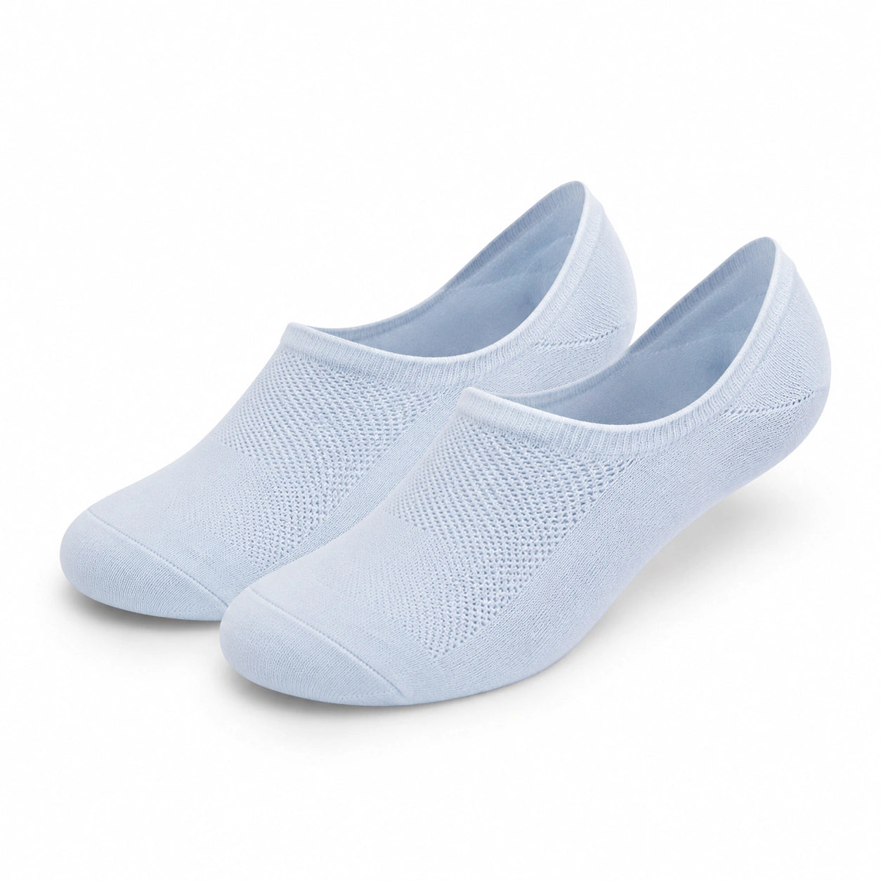Chaussettes invisibles 39-42 en maille bleu clair respirantes