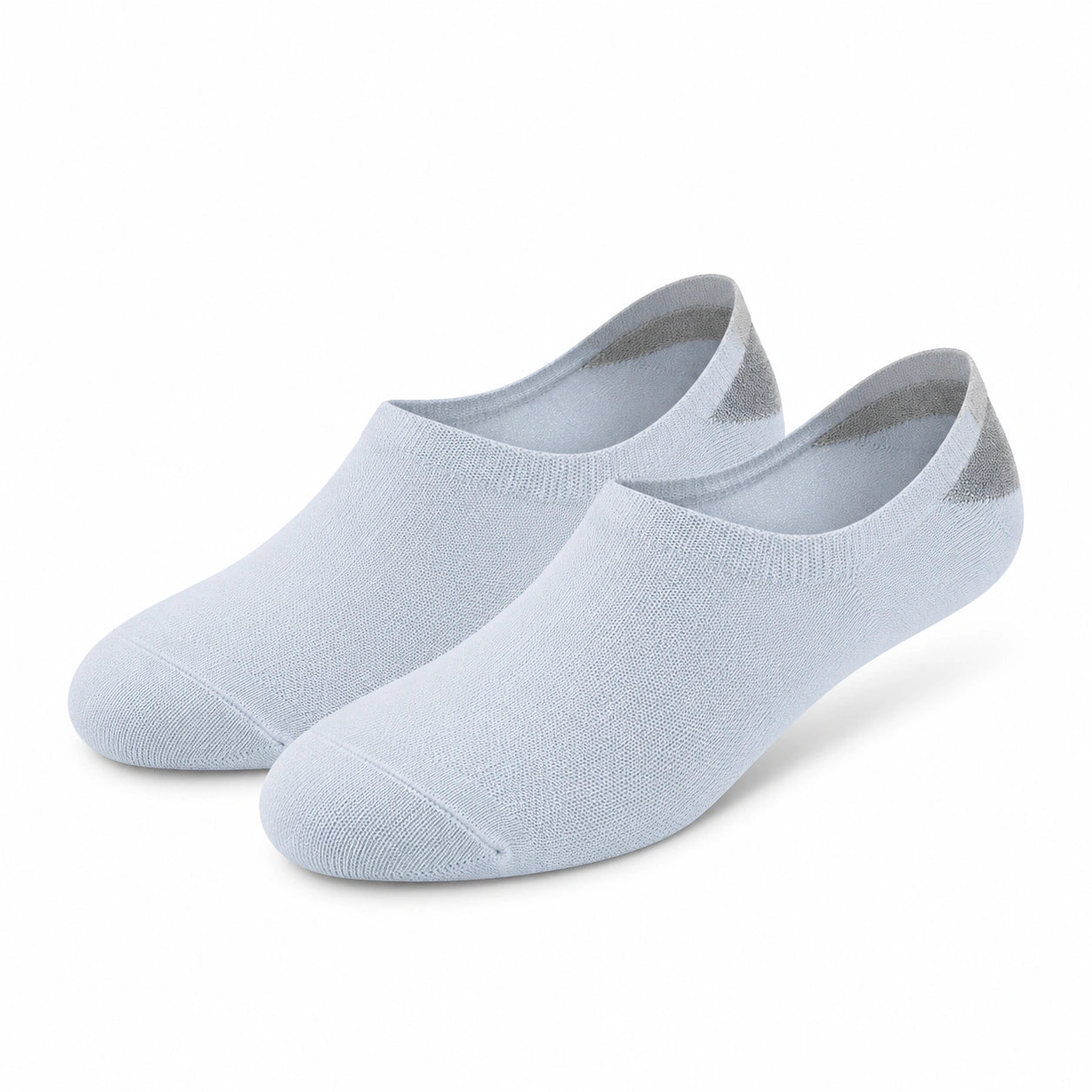 Chaussettes invisibles 43-46 en maille textile gris clair souples